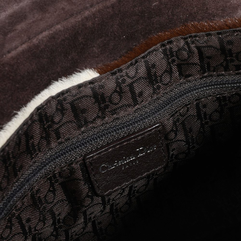 Christian Dior Cream & Brown Pony Hair Hardcore Shoulder Bag - Picture 8 of 8
